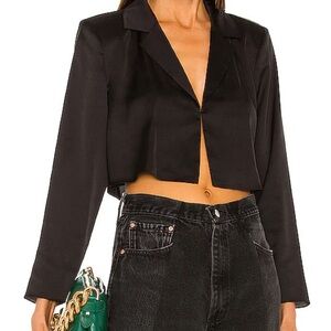 L'Academie The Leona Crop Blouse
